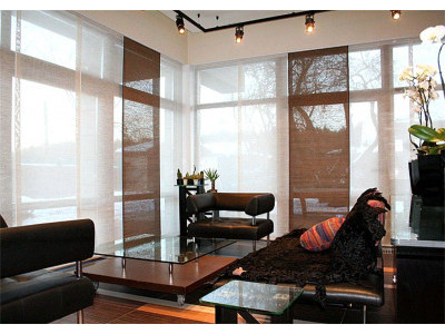 Японские шторы для коттеджа и частного дома фото в интерьере пример 1198